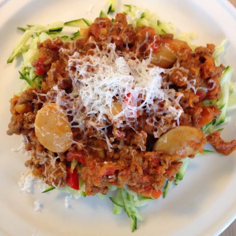 Kødsovs kødsovs spaghetti