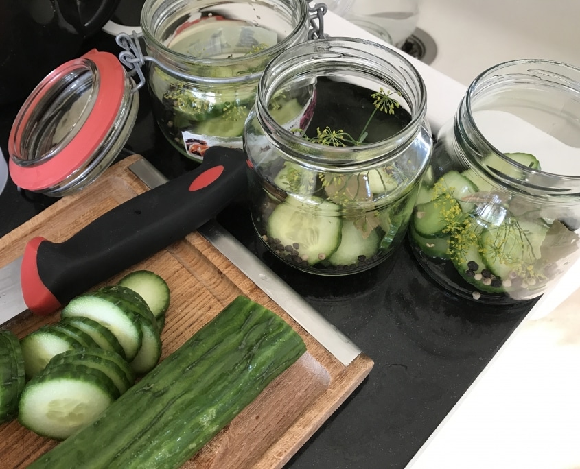 Syltede salatagurker